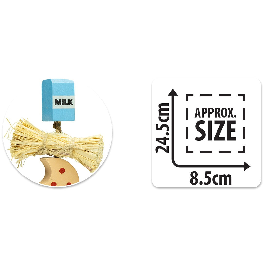 SMALL ANIMAL/BIRD TOY - CHEW - MILK N COOKIES