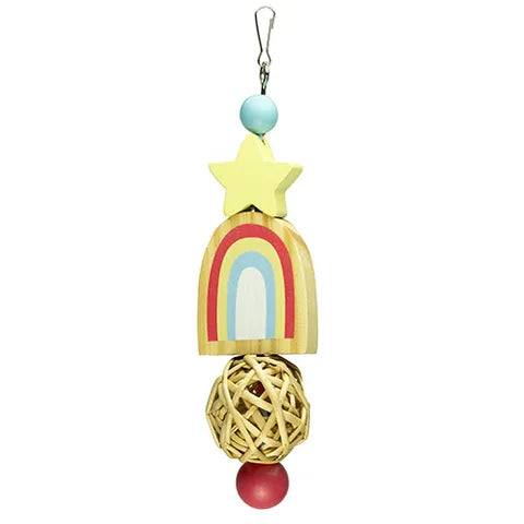 SMALL ANIMAL/BIRD TOY - CHEW - RAINBOW