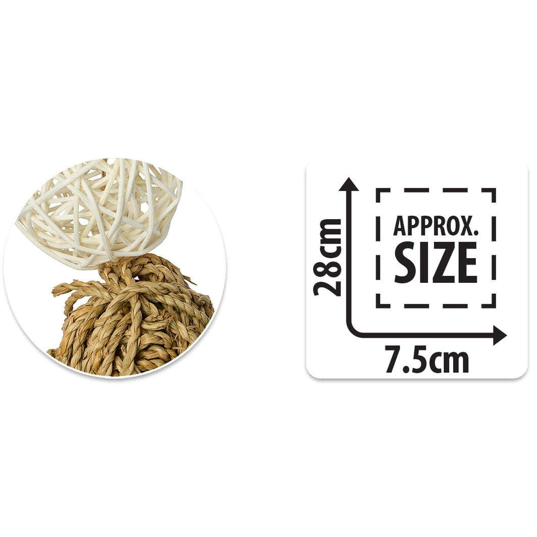 SMALL ANIMAL/BIRD TOY - NATURALS - 3 BALLS