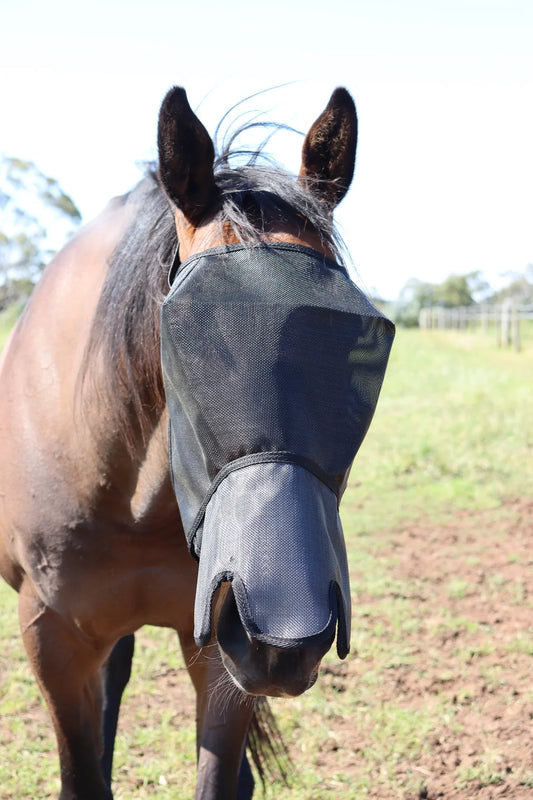 FLYVEILS BY DESIGN - FLY VEIL WITH 100% BLOCKOUT NOSE COVER