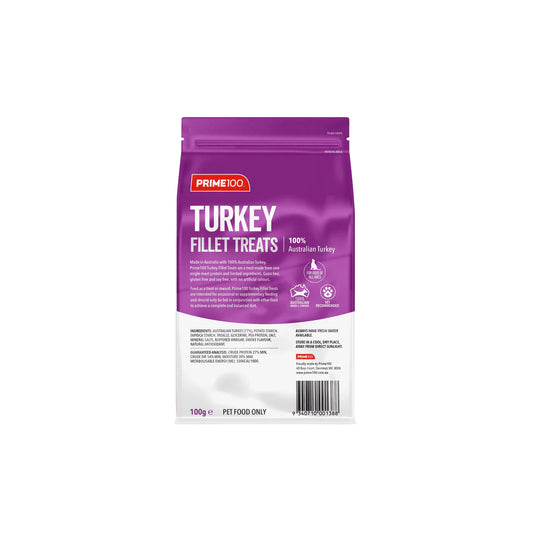 PRIME100 TURKEY FILLET TREATS 100g