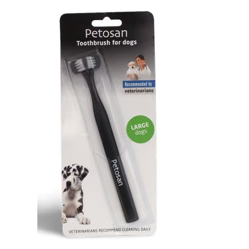 Petosan toothbrush for dogs in packaging on a white background