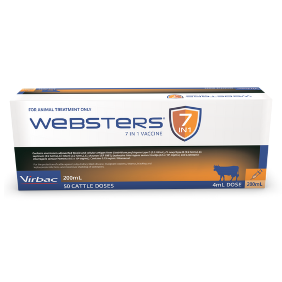 WEBSTERS 7 IN 1 VACCINE - CATTLE - LOCAL PICK UP ONLY