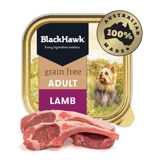 BLACKHAWK K9 GRAIN FREE LAMB 100GM 9s