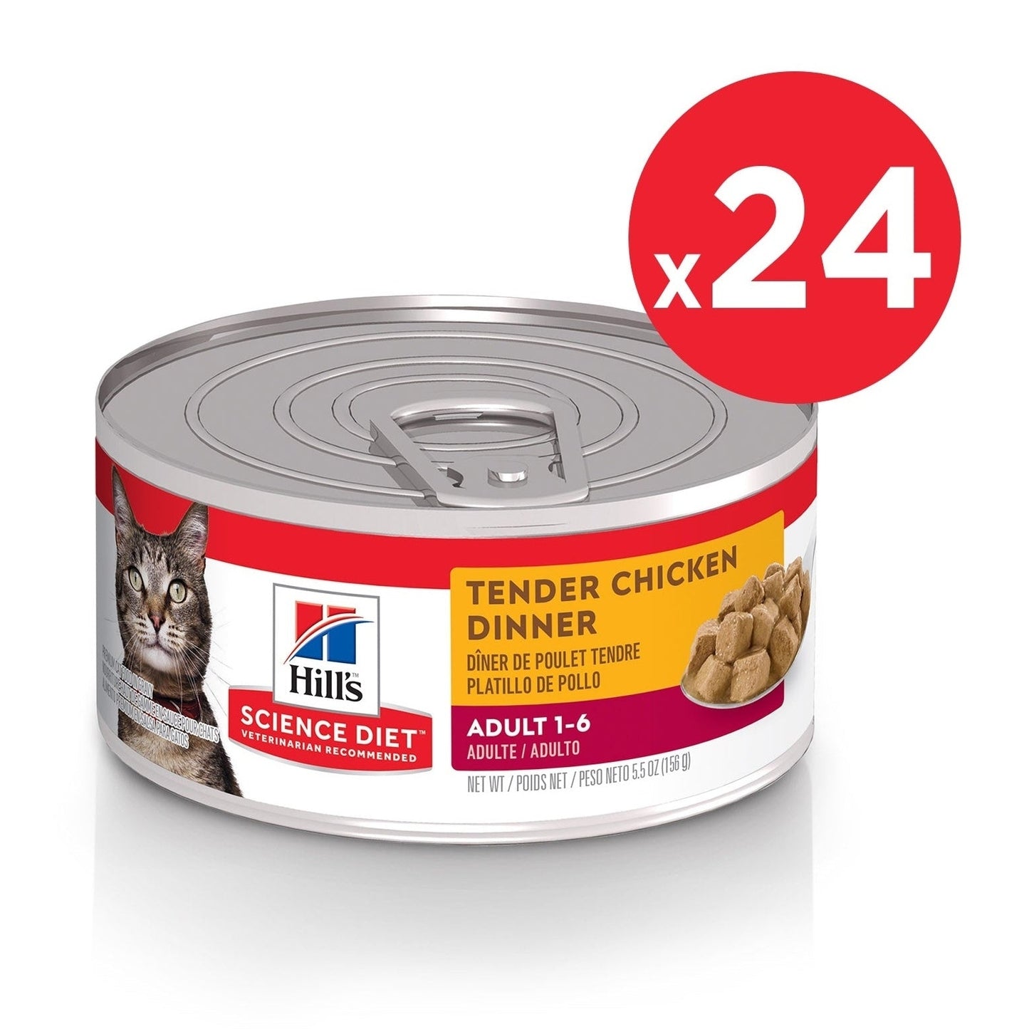HILL'S SCIENCE DIET FELINE ADULT CHICKEN 156GM 24s