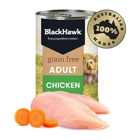 BLACKHAWK K9 GRAIN FREE CHICKEN 400GM 12s