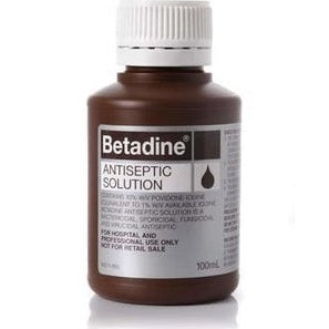 BETADINE ANTISEPTIC SOLUTION 100ML HOSP