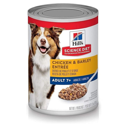 HILL'S SCIENCE DIET K9 MATURE 7+ CHICKEN & BARLEY 370GM 12s CANS