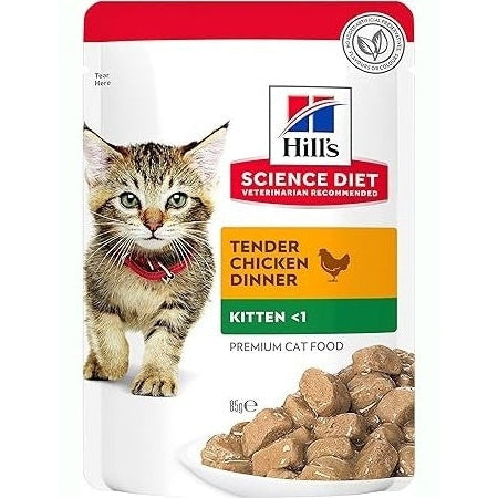 HILL'S SCIENCE DIET FELINE KITTEN CHICK 85GM 12s POUCH