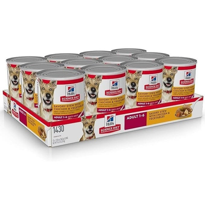 HILL'S SCIENCE DIET K9 ADULT STEW CHICKEN 363GM 12s