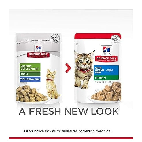 HILL'S SCIENCE DIET FELINE KITTEN OFISH 85GM 12s POUCH