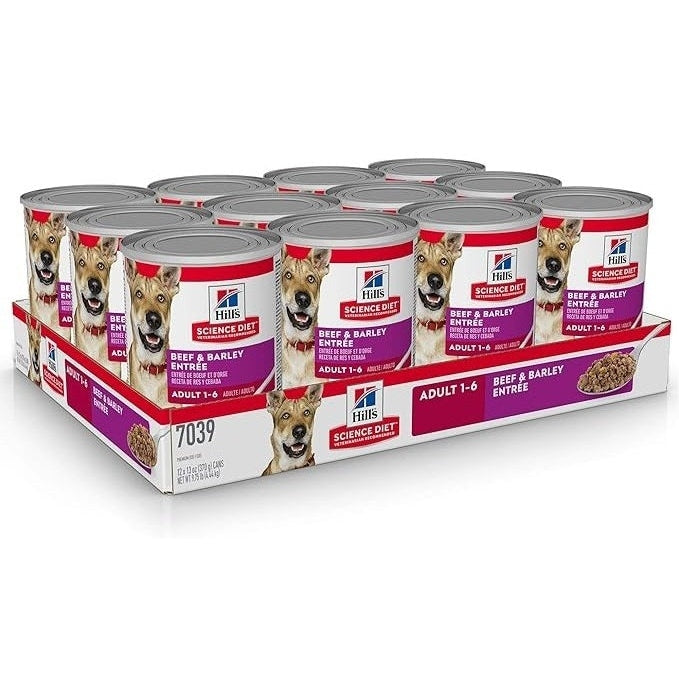 HILL'S SCIENCE DIET K9 ADULT BEEF & BARLEY 370GM 12s