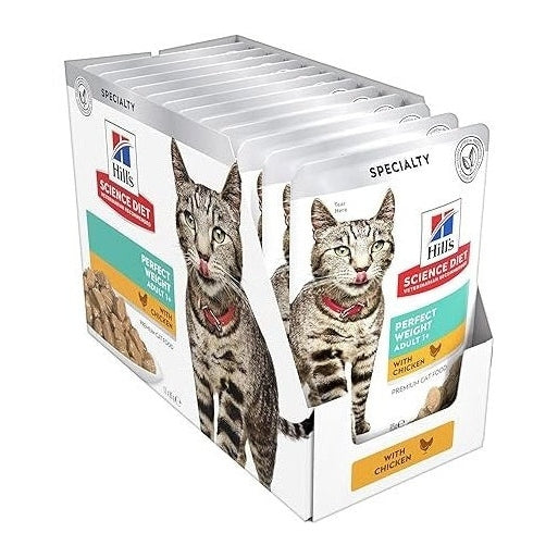 HILL'S SCIENCE DIET FELINE CHICKEN PERFECT WEIGHT 85GM 12s POUCH