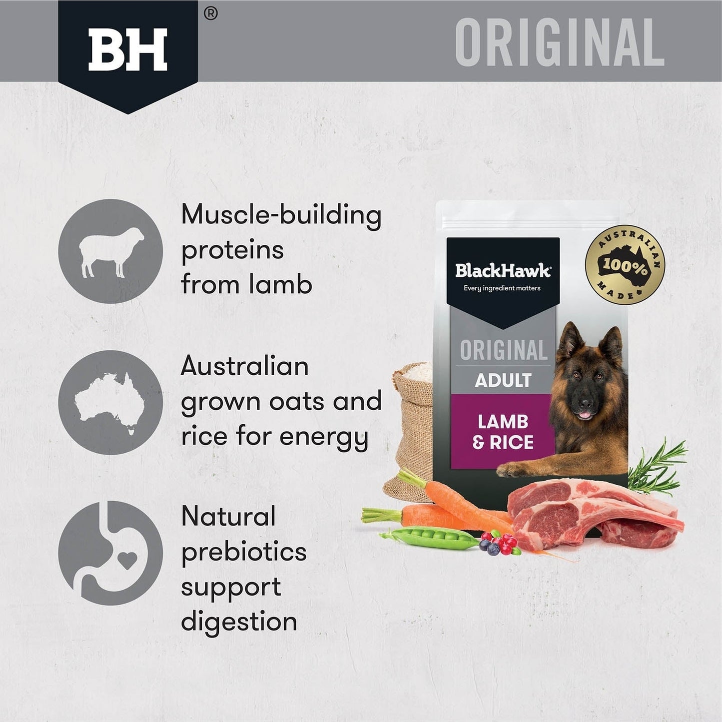 BLACKHAWK K9 ADULT LAMB & RICE