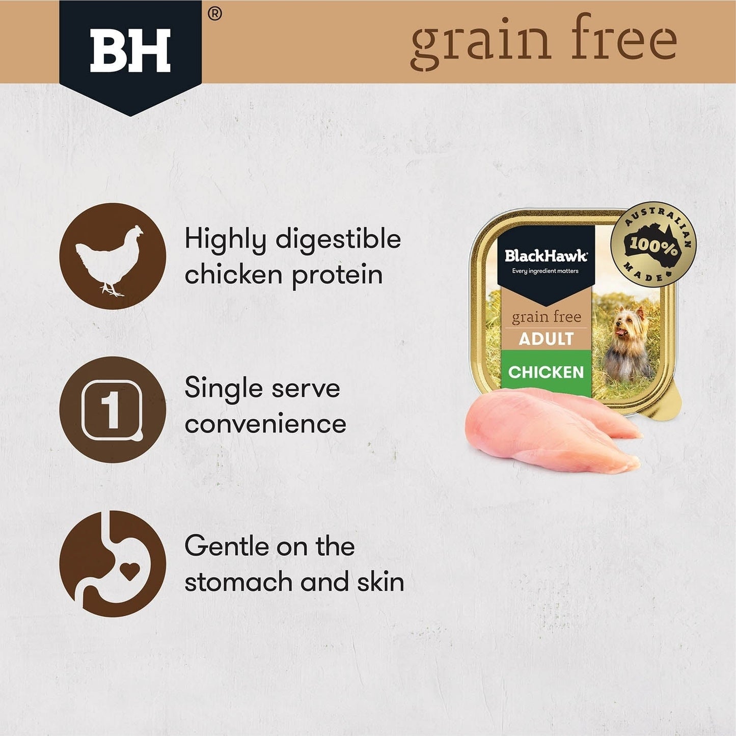BLACKHAWK K9 GRAIN FREE CHICKEN 100GM 9s