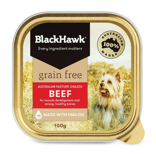 BLACKHAWK K9 GRAIN FREE BEEF 100GM 9s