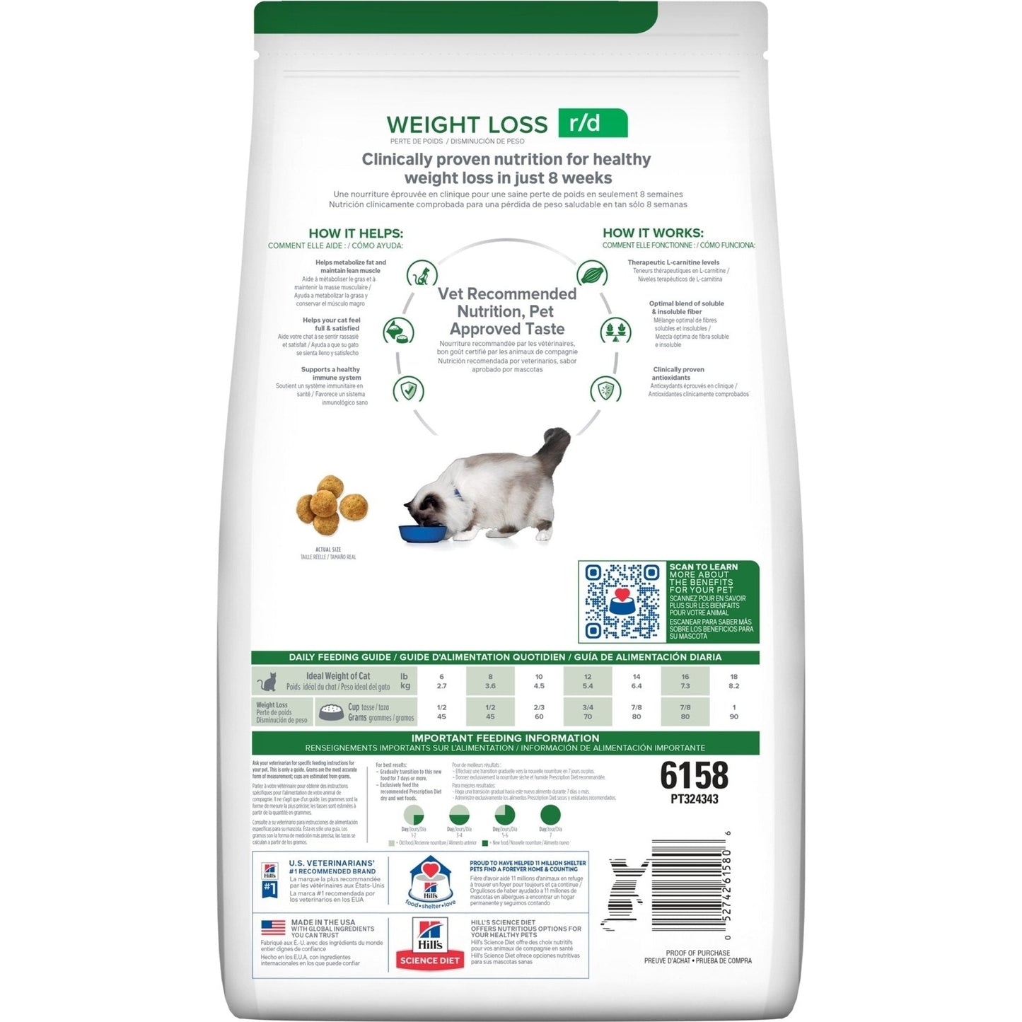 HILL'S PRESCRIPTION DIET FELINE R/D 3.85KG