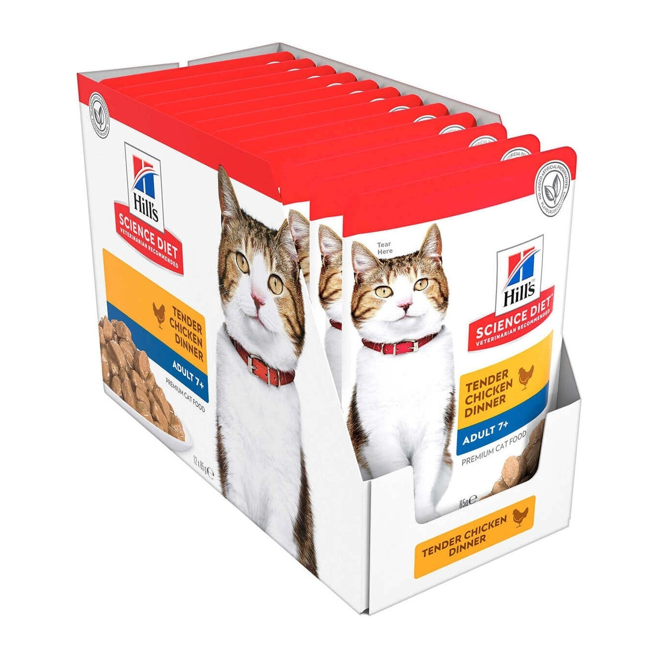 HILL'S SCIENCE DIET FELINE 7+ CHICKEN 85GM 12s POUCH