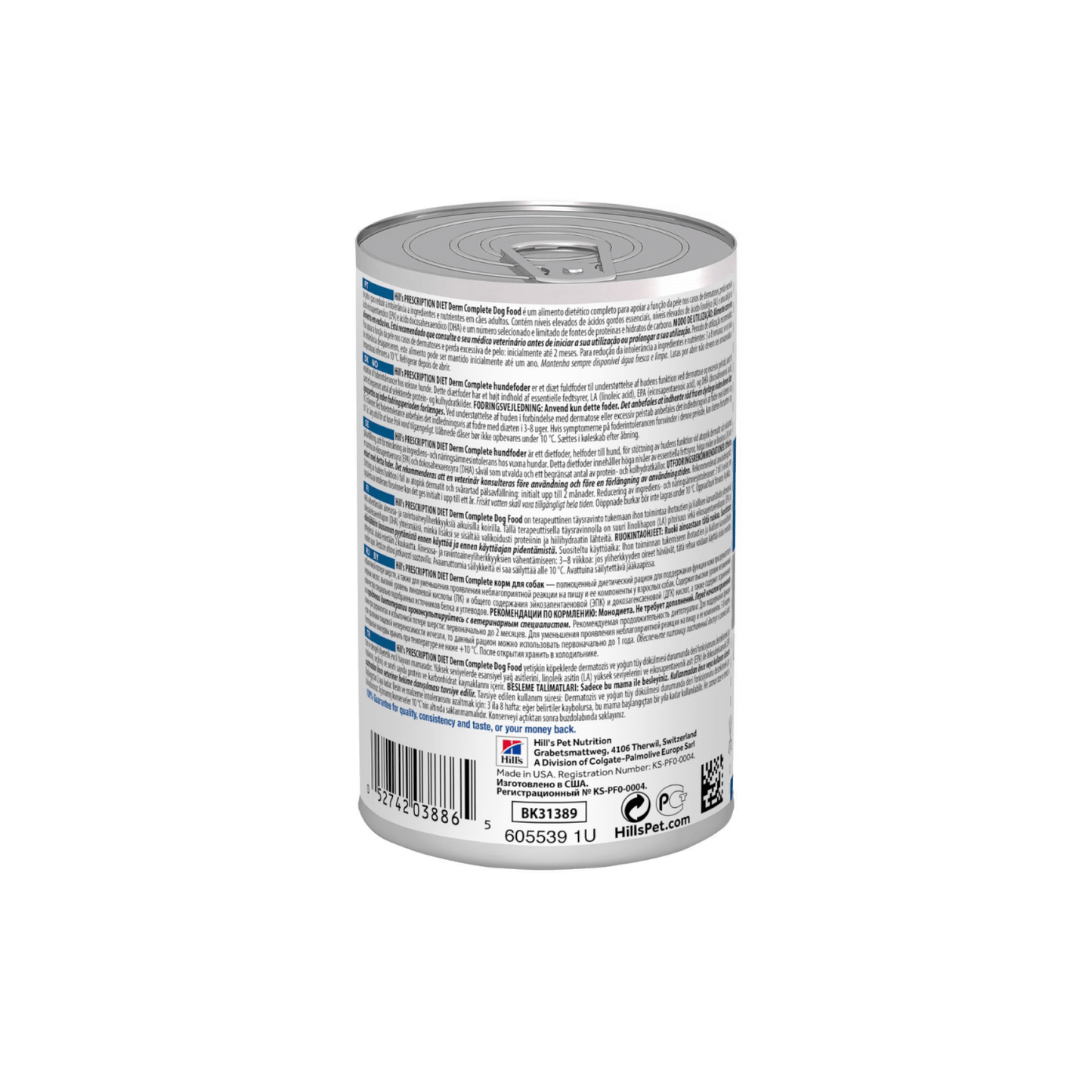 HILL'S PRESCRIPTION DIET K9 DERM COMPLETE 370G 12s