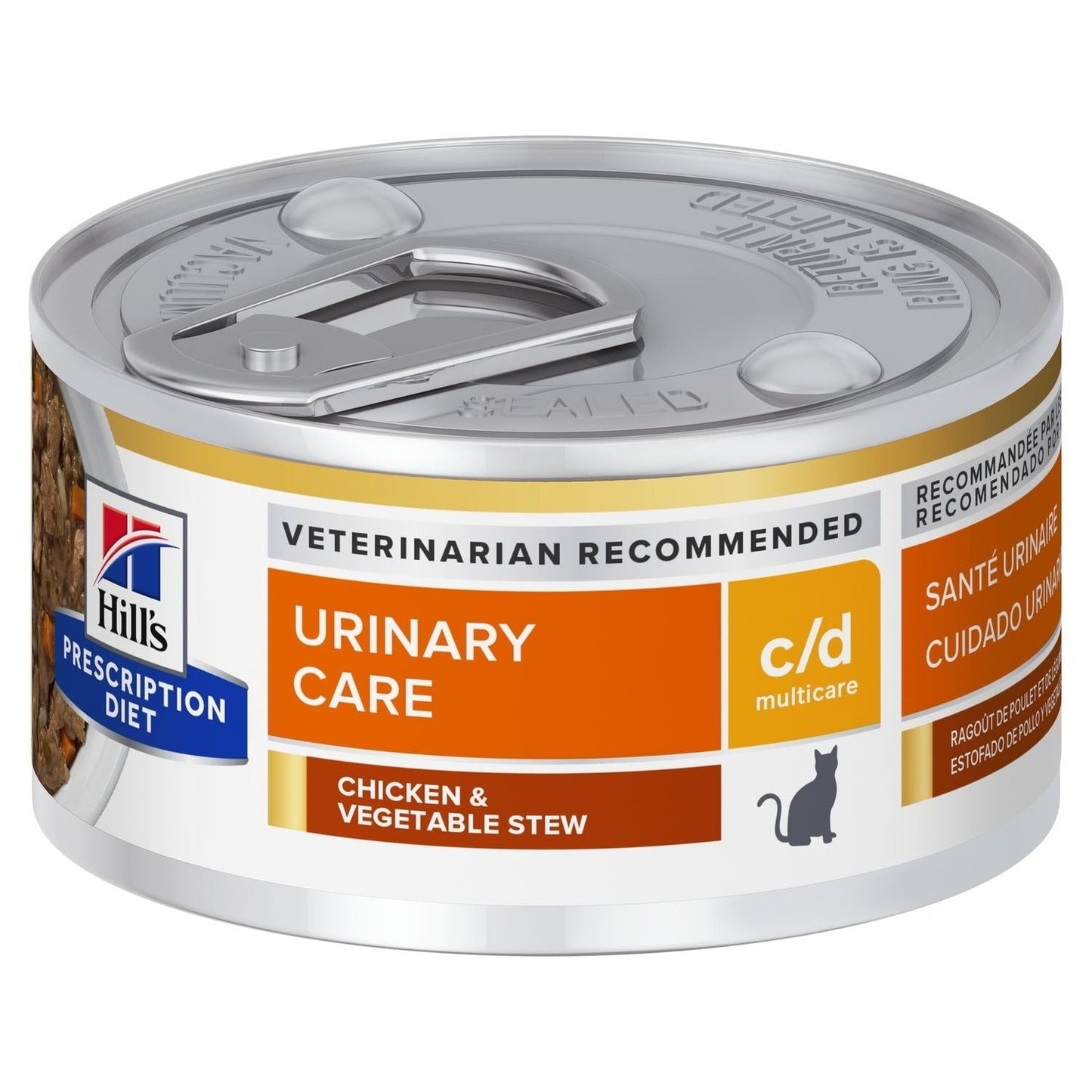 HILL'S PRESCRIPTION DIET FELINE C/D CHICK VEG STEW 82GM 24s