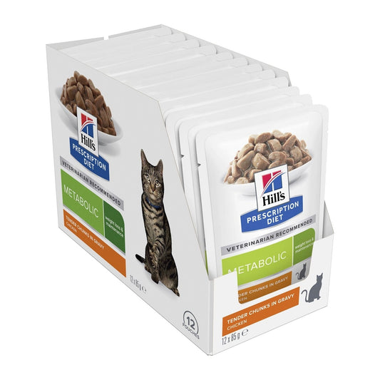 HILL'S PRESCRIPTION DIET FELINE METABOLIC 85GM 12s POUCH