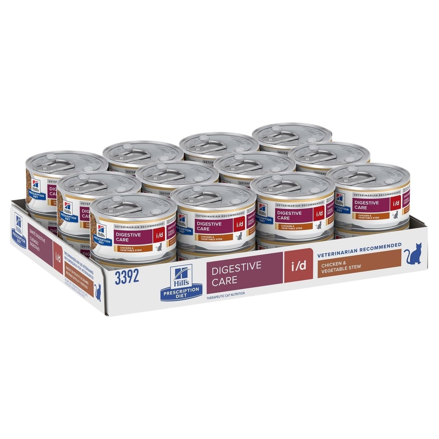HILL'S PRESCRIPTION DIET FELINE I/D CHICK VEG STEW 82GM 24s