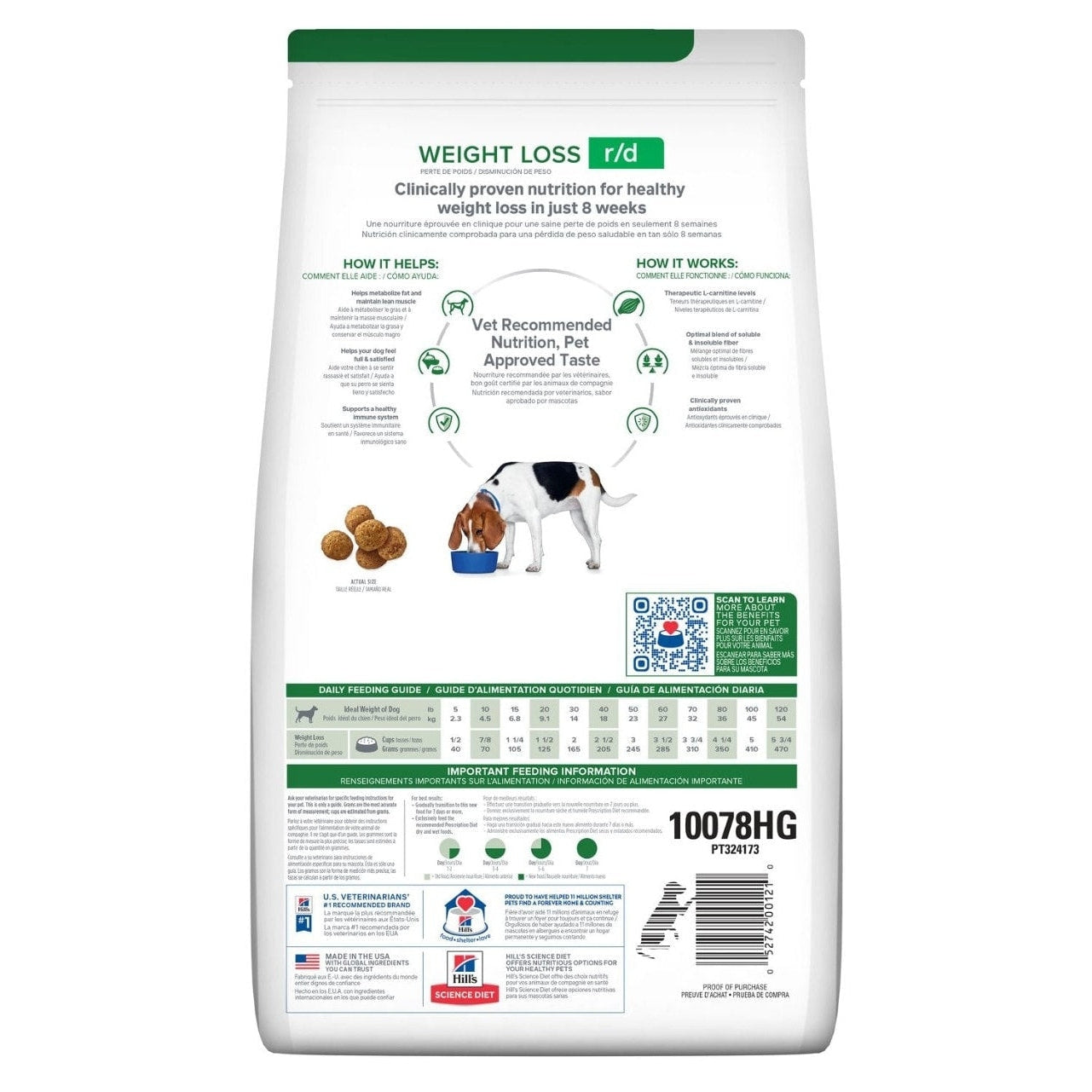 HILL'S PRESCRIPTION DIET K9 R/D 12.5KG