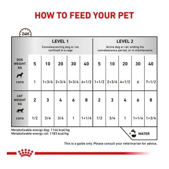 ROYAL CANIN K9 & FELINE RECOVERY 195GM 12s