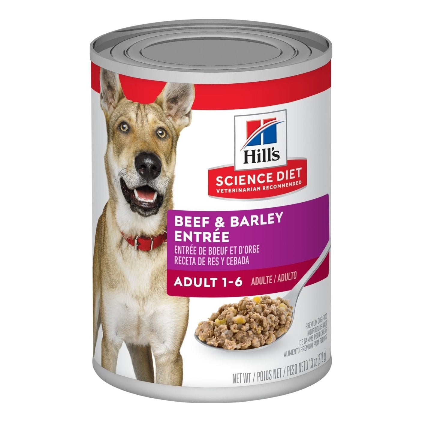 HILL'S SCIENCE DIET K9 ADULT BEEF & BARLEY 370GM 12s