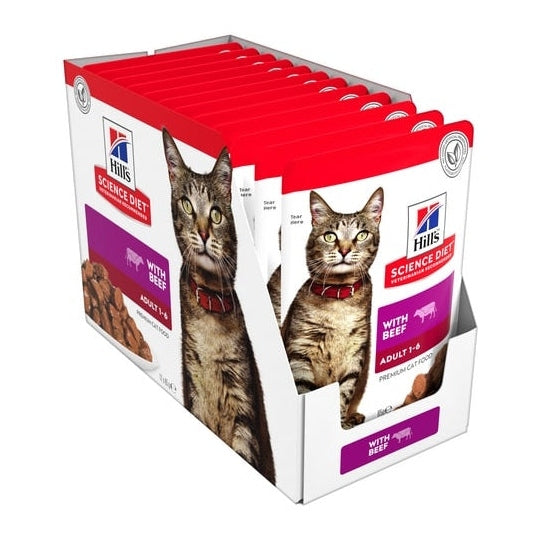 HILL'S SCIENCE DIET FELINE BEEF 85GM 12s POUCH
