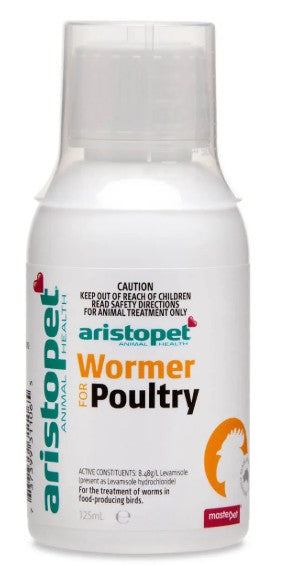 Aristopet Wormer for Poultry bottle on a white background