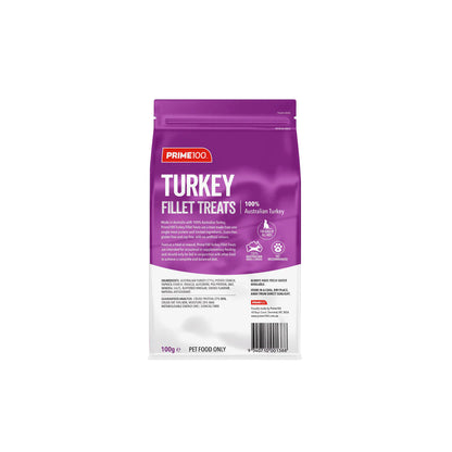 PRIME100 TURKEY FILLET TREATS 100g