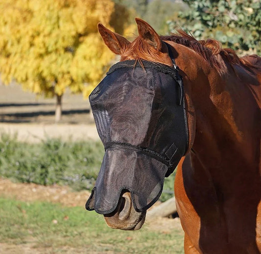 FLYVEILS BY DESIGN - EXTENDED NOSE COVER FUR FLY VEIL