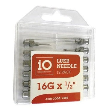iO Luer Needles 16G x 1/2" (12pk)