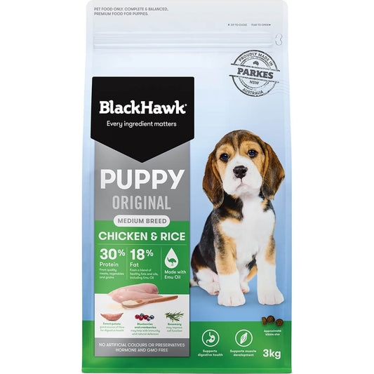 BLACKHAWK K9 MEDIUM PUPPY CHICKEN & RICE