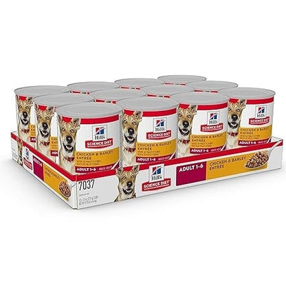 HILL'S SCIENCE DIET K9 ADULT CHICKEN & BARLEY 370GM 12s