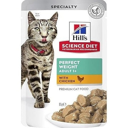 HILL'S SCIENCE DIET FELINE CHICKEN PERFECT WEIGHT 85GM 12s POUCH