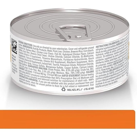 HILL'S PRESCRIPTION DIET FELINE C/D MULTICARE CHICKEN MINCE 156GM 24s