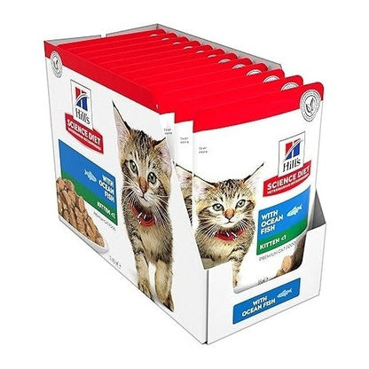 HILL'S SCIENCE DIET FELINE KITTEN OFISH 85GM 12s POUCH