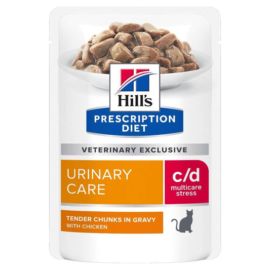 HILL'S PRESCRIPTION DIET FELINE C/D STRESS 85GM 12s POUCH