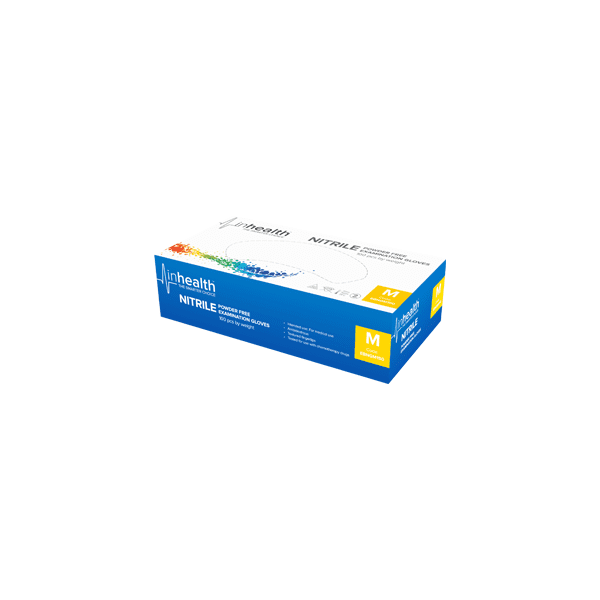 GLOVES NITRILE P/F 100s INHEALTH MAXTER