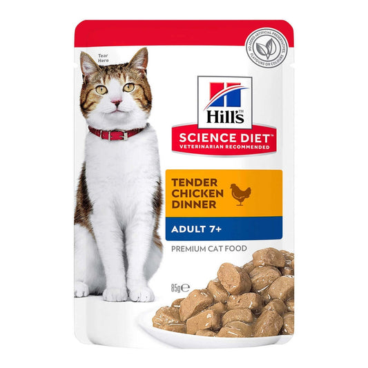 HILL'S SCIENCE DIET FELINE 7+ CHICKEN 85GM 12s POUCH