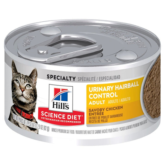 HILL'S SCIENCE DIET FELINE HAIRBALL URINARY CANS 82GM 24s