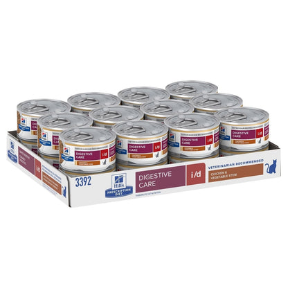 HILL'S PRESCRIPTION DIET FELINE I/D CHICK VEG STEW 82GM 24s