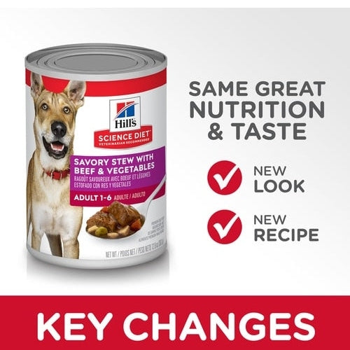 HILL'S SCIENCE DIET K9 ADULT STEW BEEF 363GM 12s