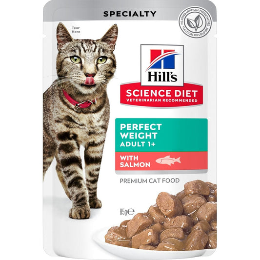 HILL'S SCIENCE DIET FELINE SALM PERF WEIGHT 85GM 12s POUCH